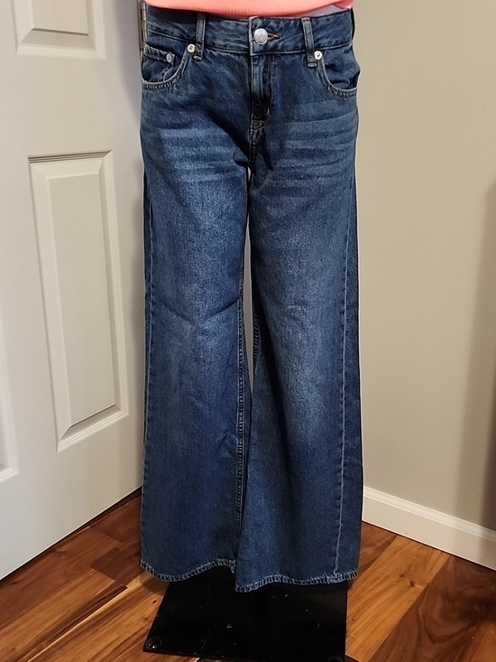 Aeropostale Denim - Aeropostale Women's Wide Leg Jeans in Dark Blue Denim